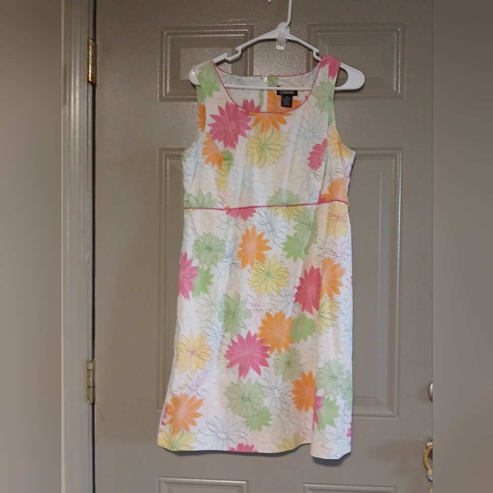 RAFAELLA  FLORAL SLEEVELESS A-LINE Woman DRESS  Size 14